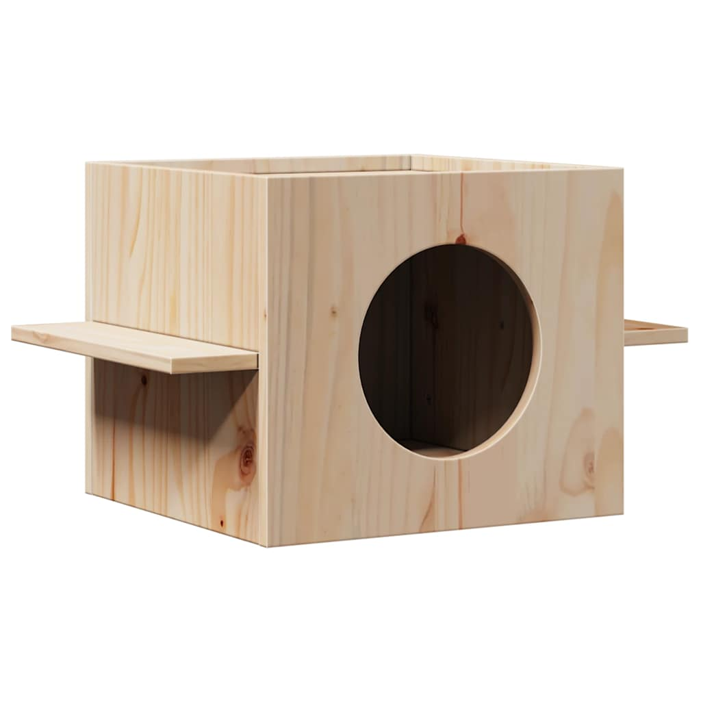 Glamorous Pups : vidaXL Cat House Pine Solid pine wood Sturdy Cat House Rectangular