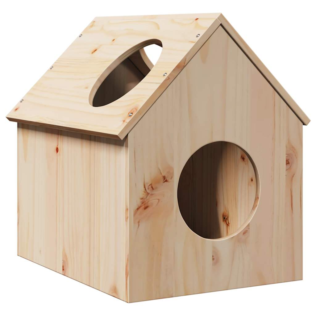 Glamorous Pups : vidaXL Cat House Pine Solid Pine Wood Medium Durable Cat House Cubic