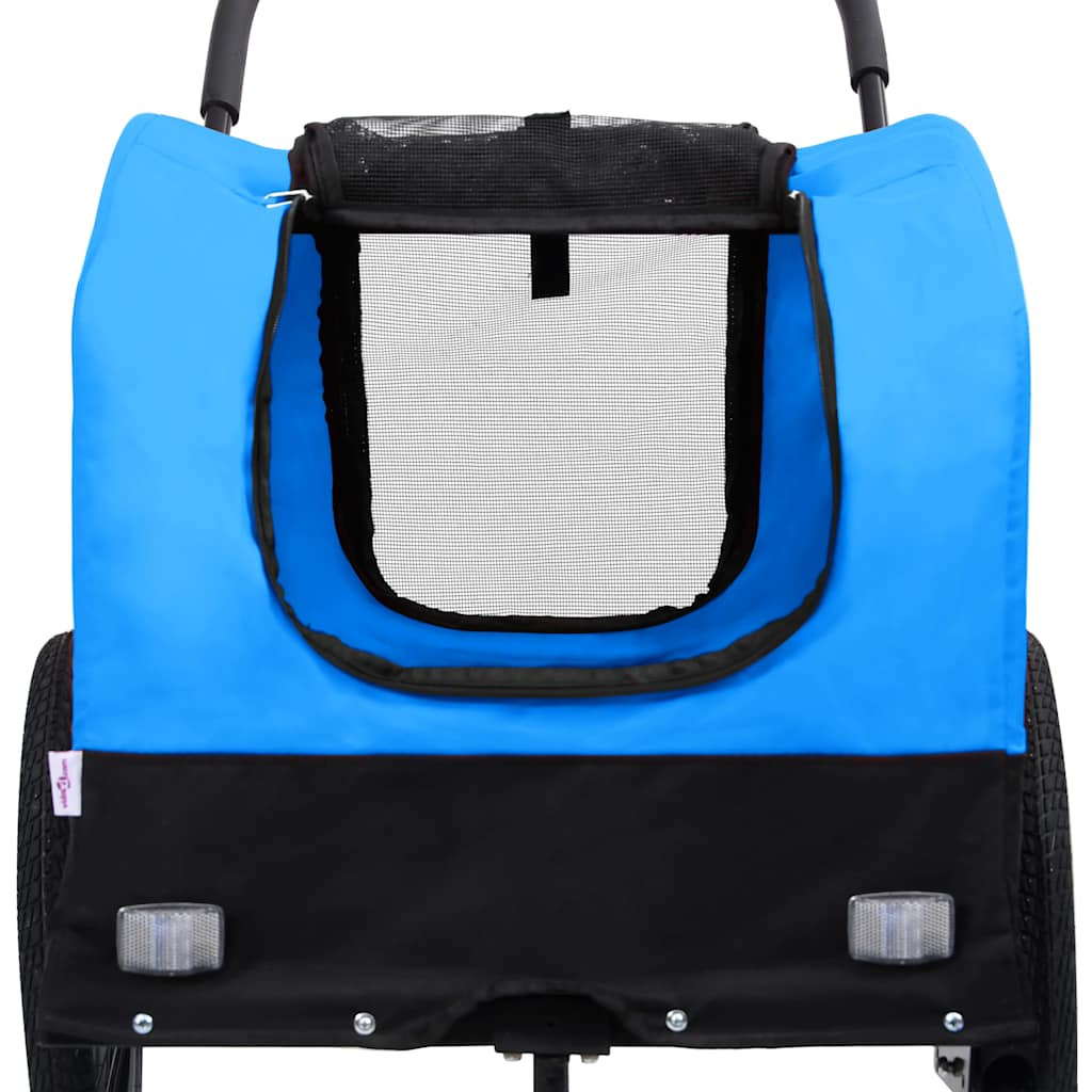 Glamorous Pups : vidaXL Pet Bike Trailer Blue and Black
