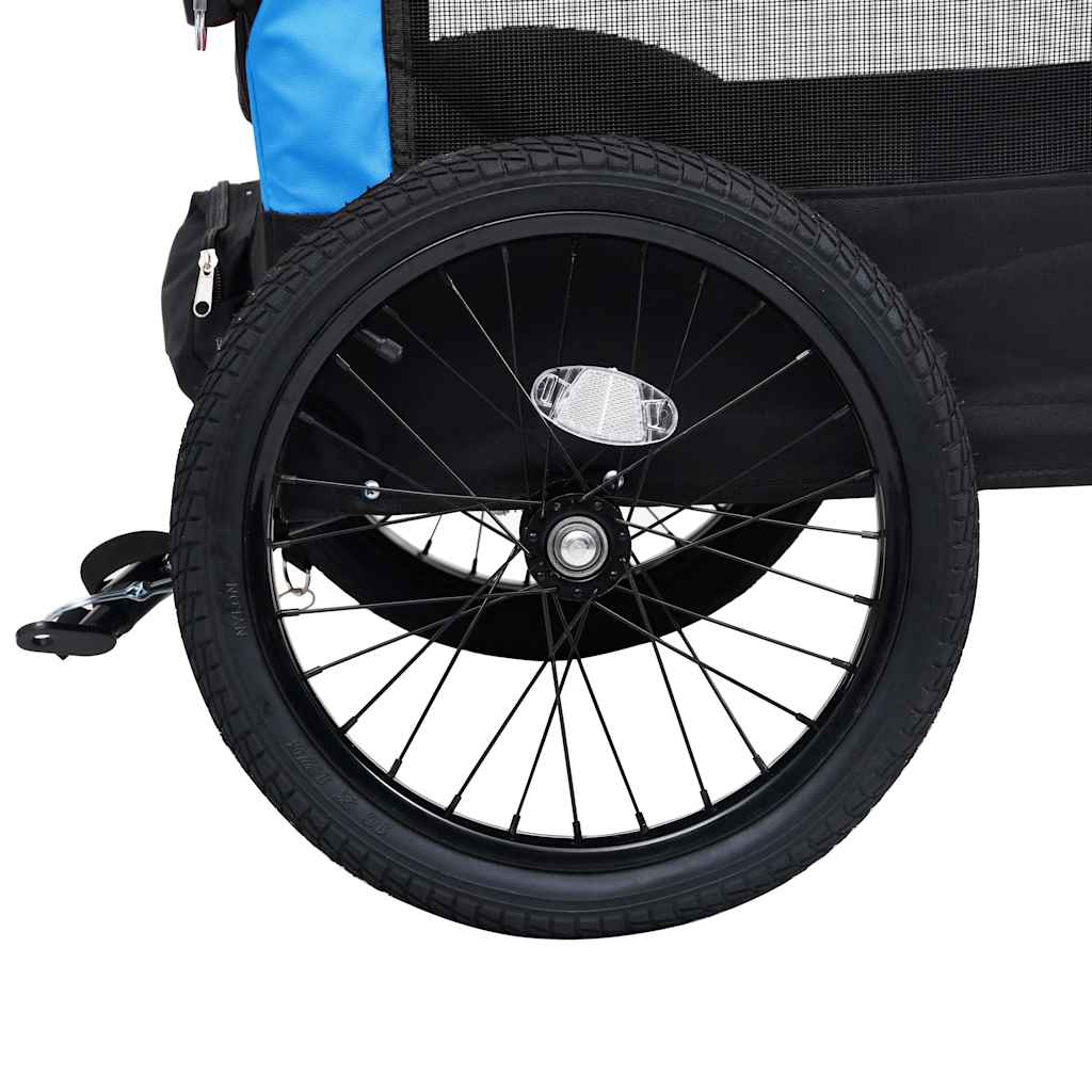 Glamorous Pups : vidaXL Pet Bike Trailer Blue and Black