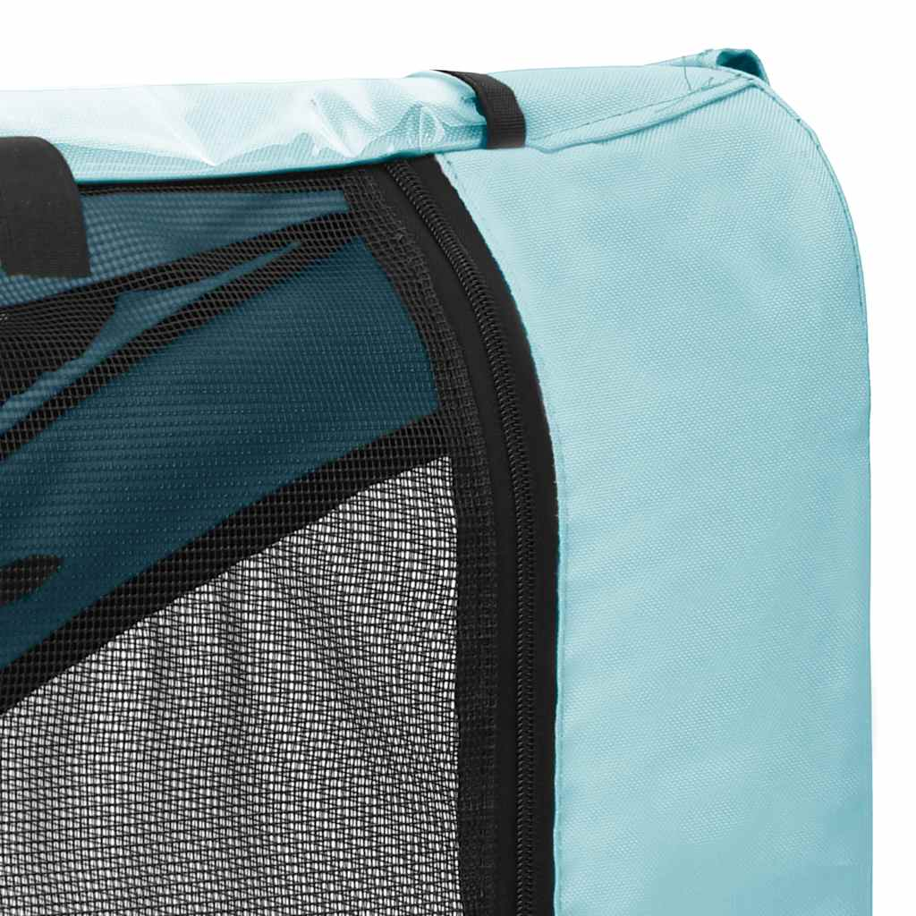Glamorous Pups : vidaXL Pet Bike Trailer Blue and Black Oxford fabric (100% polyester), Steel