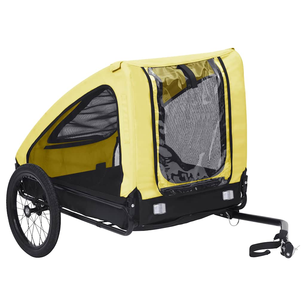 Glamorous Pups : vidaXL Pet Bike Trailer Yellow and black