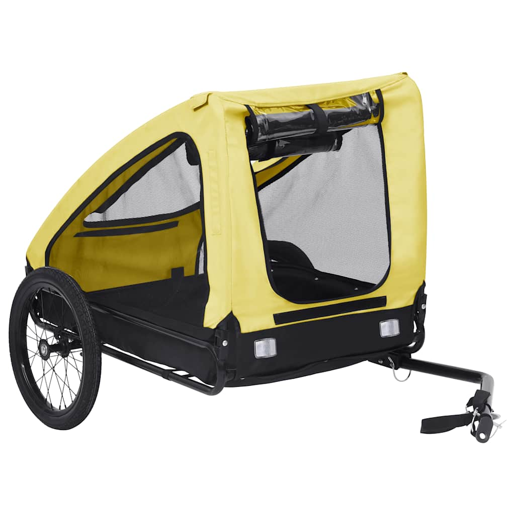 Glamorous Pups : vidaXL Pet Bike Trailer Yellow and black