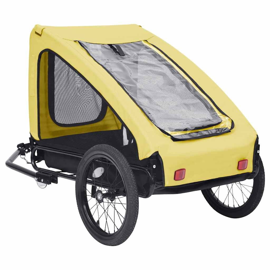 Glamorous Pups : vidaXL Pet Bike Trailer Yellow and black