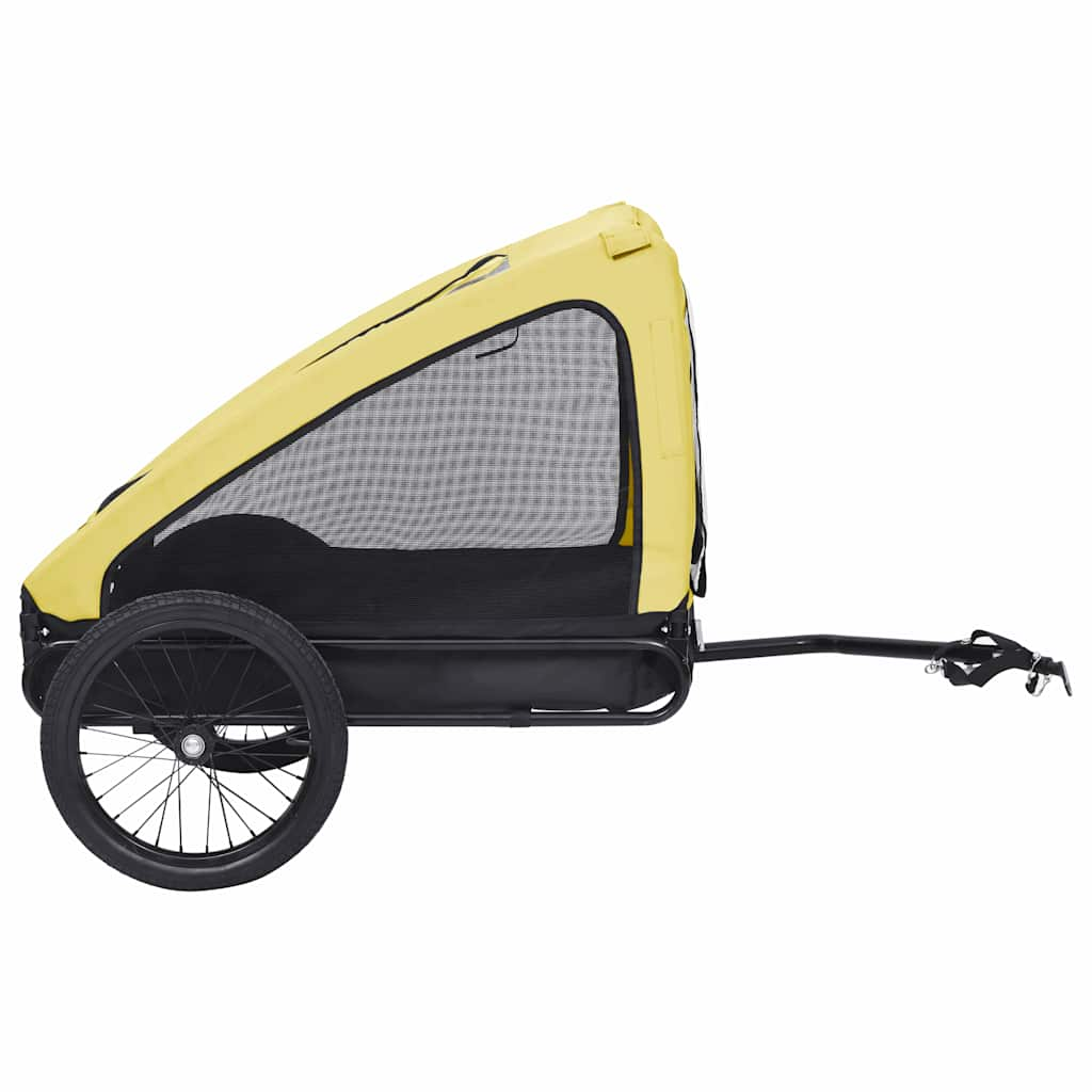 Glamorous Pups : vidaXL Pet Bike Trailer Yellow and black