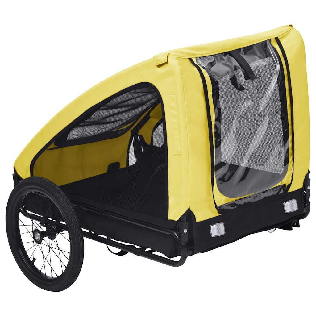 Glamorous Pups : vidaXL Pet Bike Trailer Yellow and black