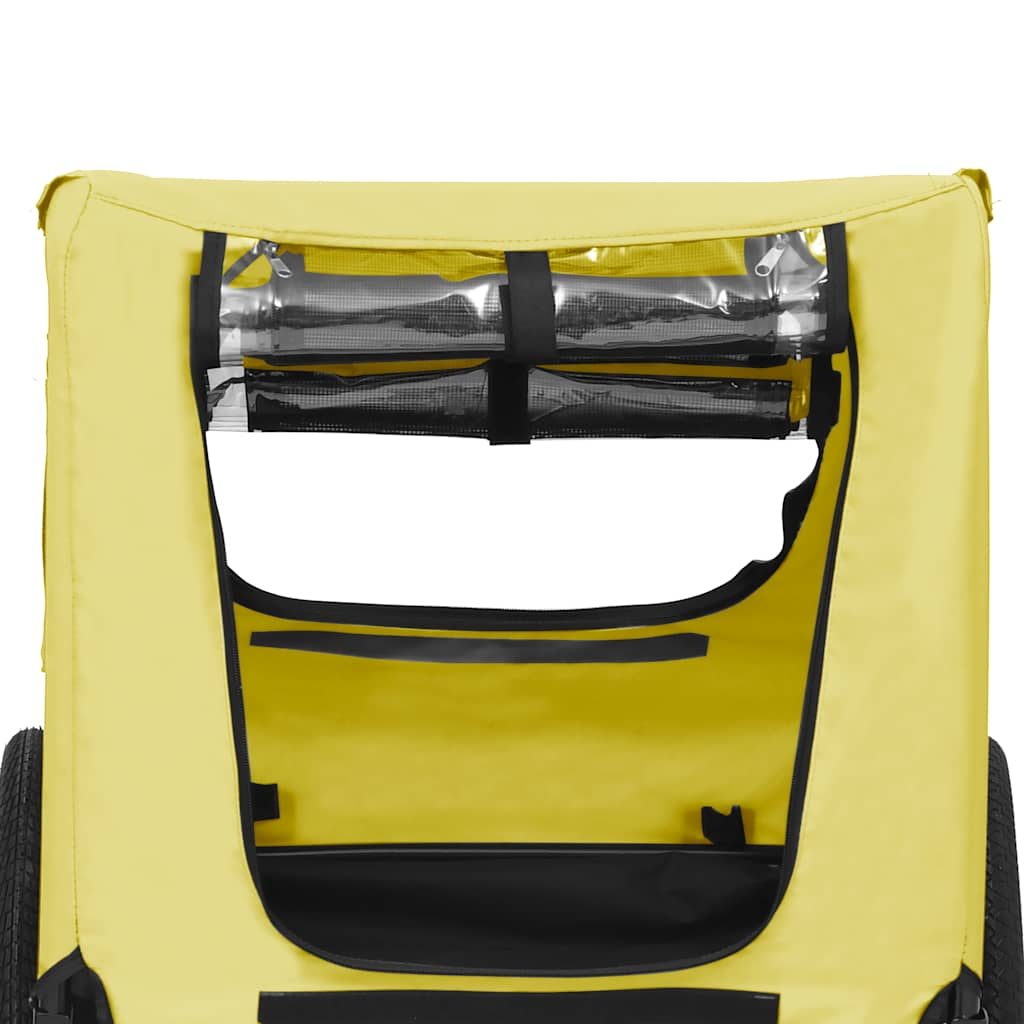 Glamorous Pups : vidaXL Pet Bike Trailer Yellow and black