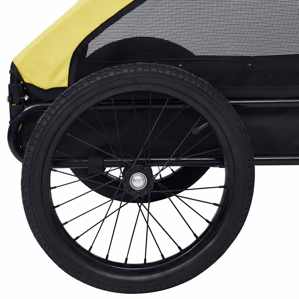 Glamorous Pups : vidaXL Pet Bike Trailer Yellow and black