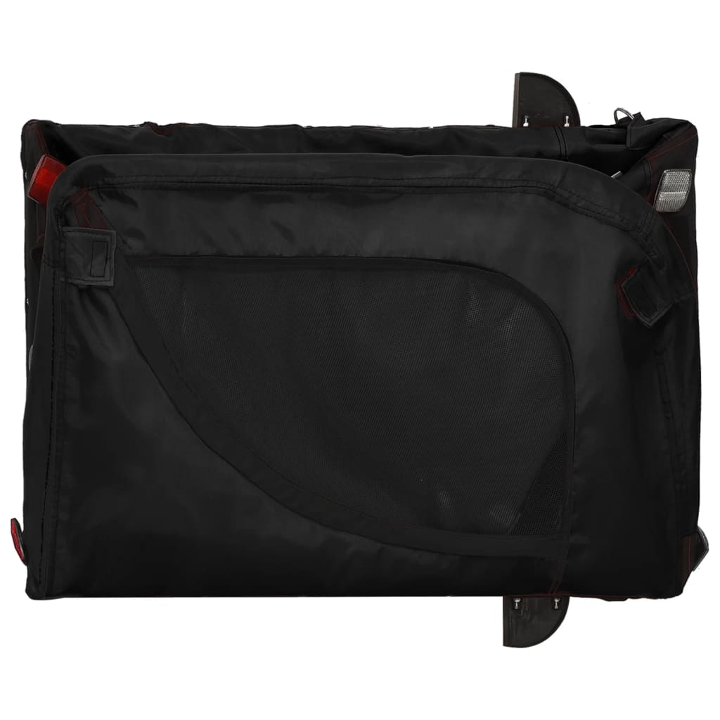 Glamorous Pups : vidaXL Pet Bike Trailer Black Oxford fabric, iron, PVC Durable