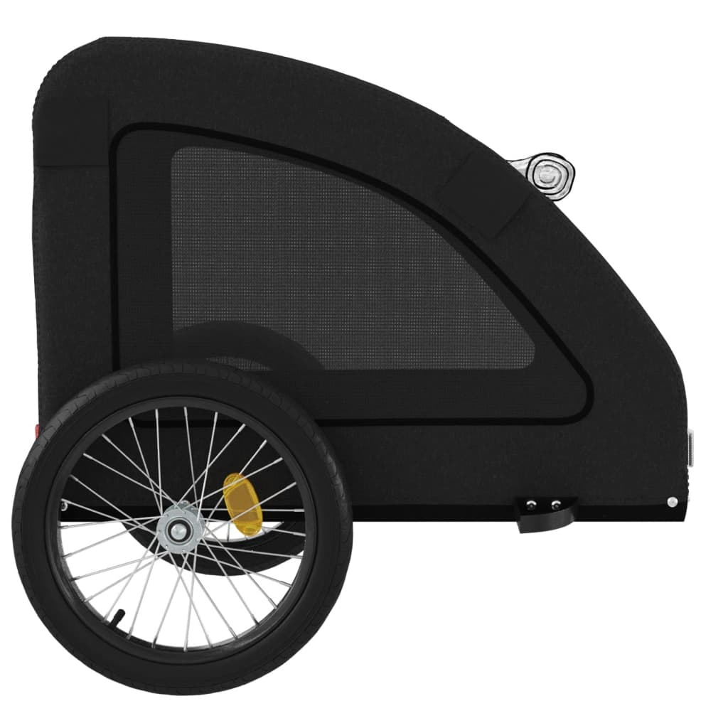 Glamorous Pups : vidaXL Pet Bike Trailer Black Iron Small Collapsible Pet Bike Trailer