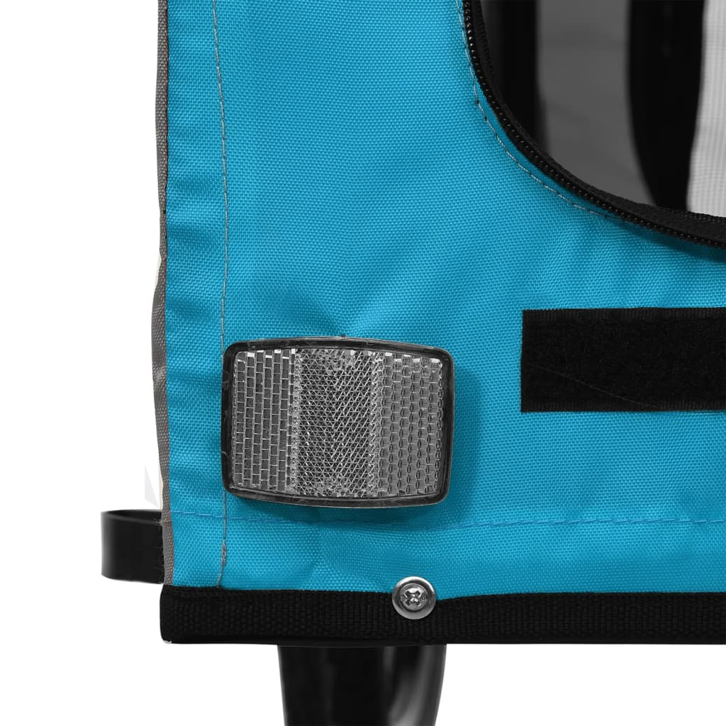 Glamorous Pups : vidaXL Pet Bike Trailer Blue Oxford fabric Small Durable