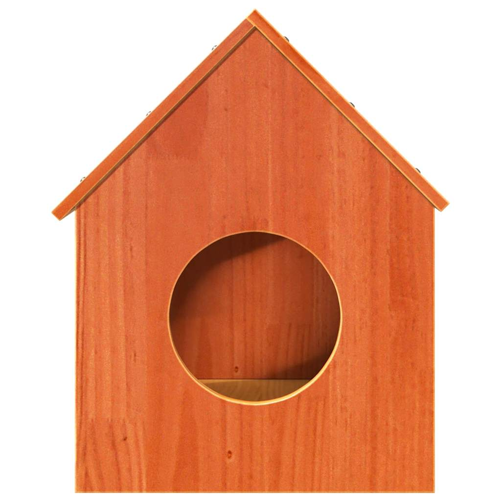 Glamorous Pups : vidaXL Cat House Wax brown Solid pine wood 16.1x19.7x19.7 in Durable