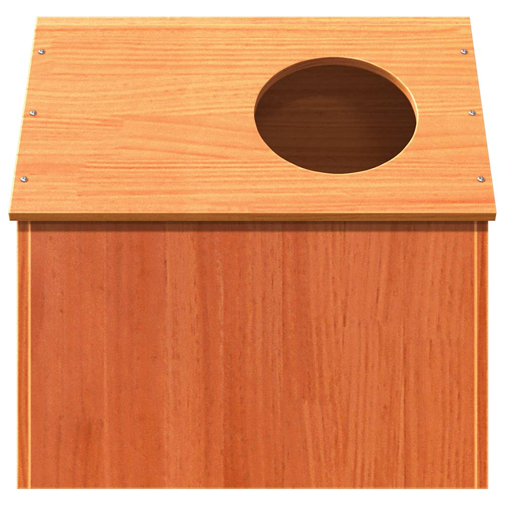 Glamorous Pups : vidaXL Cat House Wax brown Solid pine wood 16.1x19.7x19.7 in Durable
