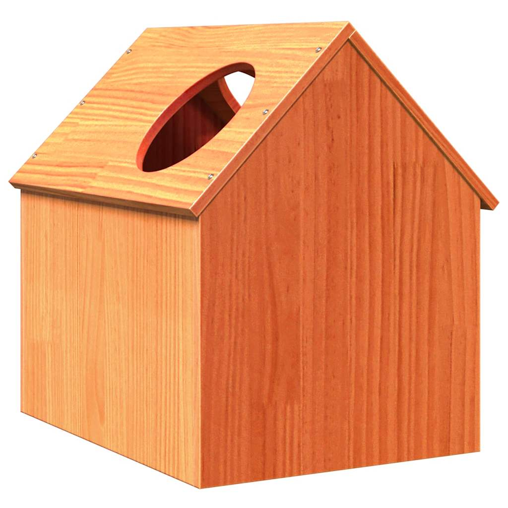 Glamorous Pups : vidaXL Cat House Wax brown Solid pine wood 16.1x19.7x19.7 in Durable