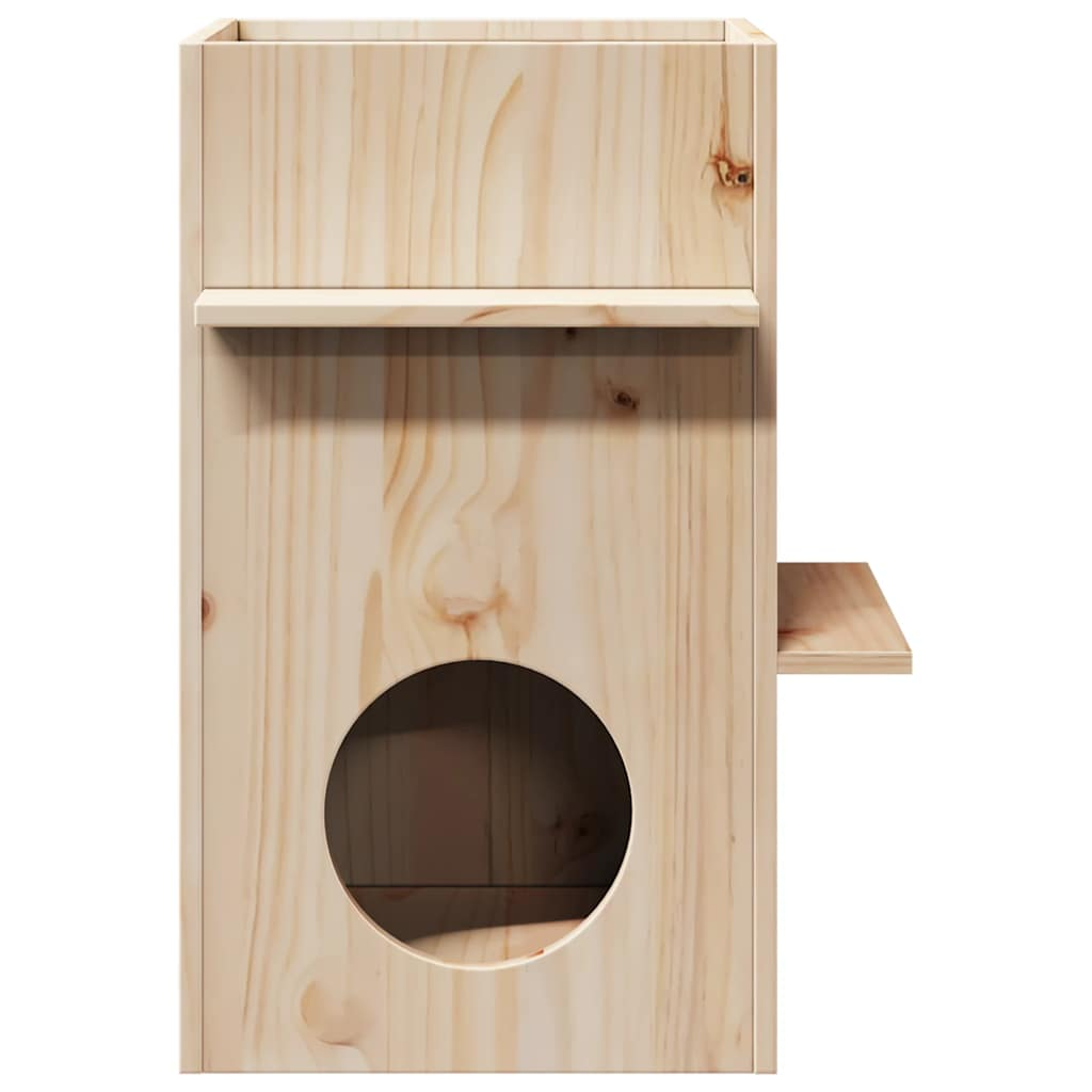 Glamorous Pups : vidaXL Cat House Pine Solid Pine Wood Medium Tough Cat House