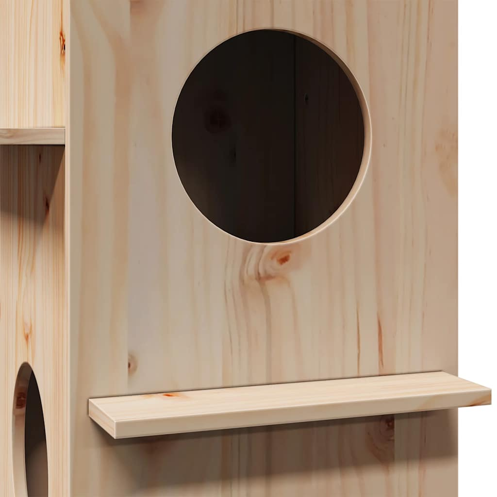 Glamorous Pups : vidaXL Cat House Pine Solid Pine Wood Medium Tough Cat House