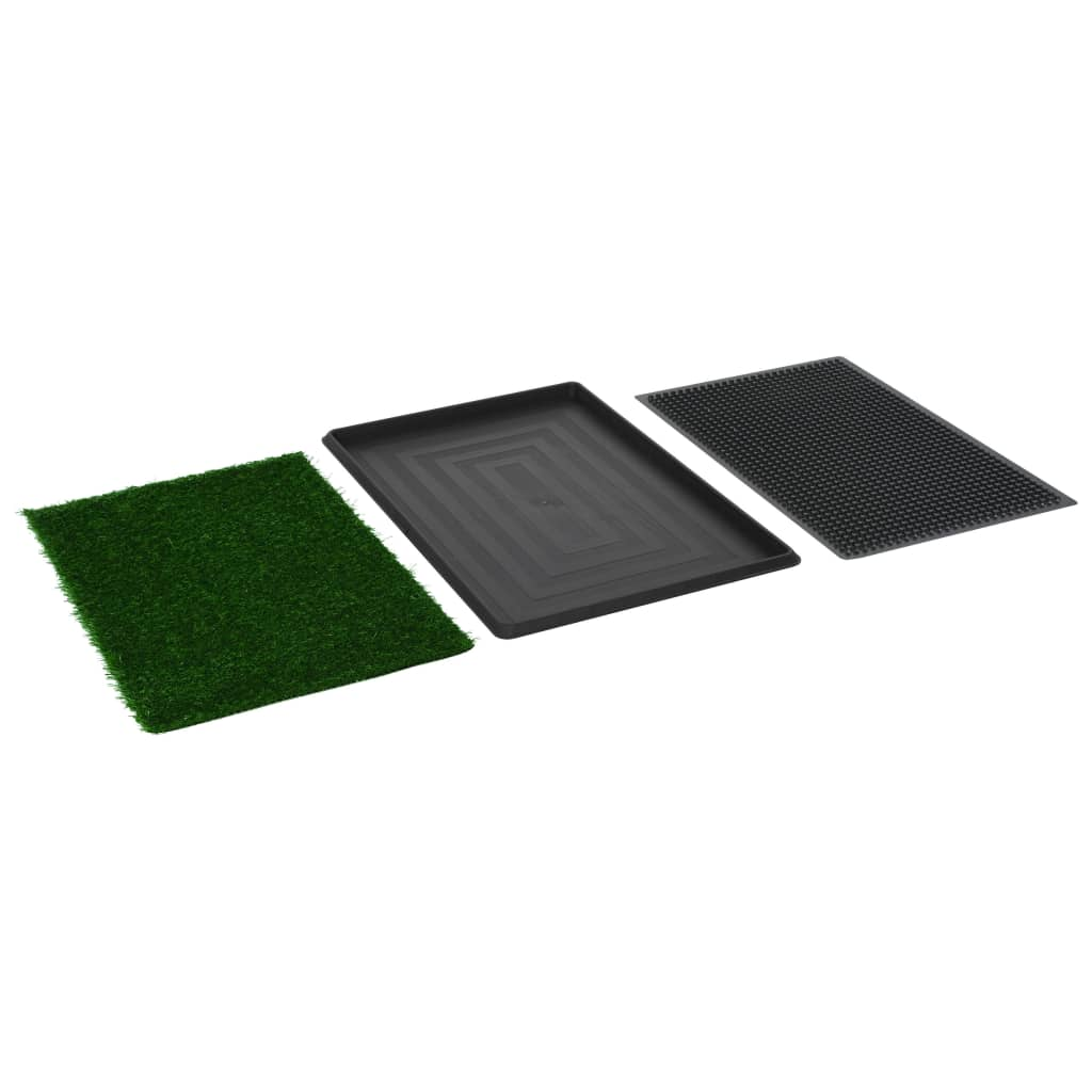 Glamorous Pups : vidaXL Pet Toilet Green and Black PP, PS, PE 29.9 x 20.1 x 1.2 in