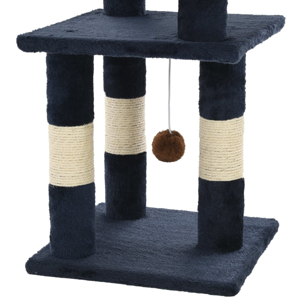 Glamorous Pups : vidaXL Cat Tree Blue Particle board, plush, sisal rope Medium Durable