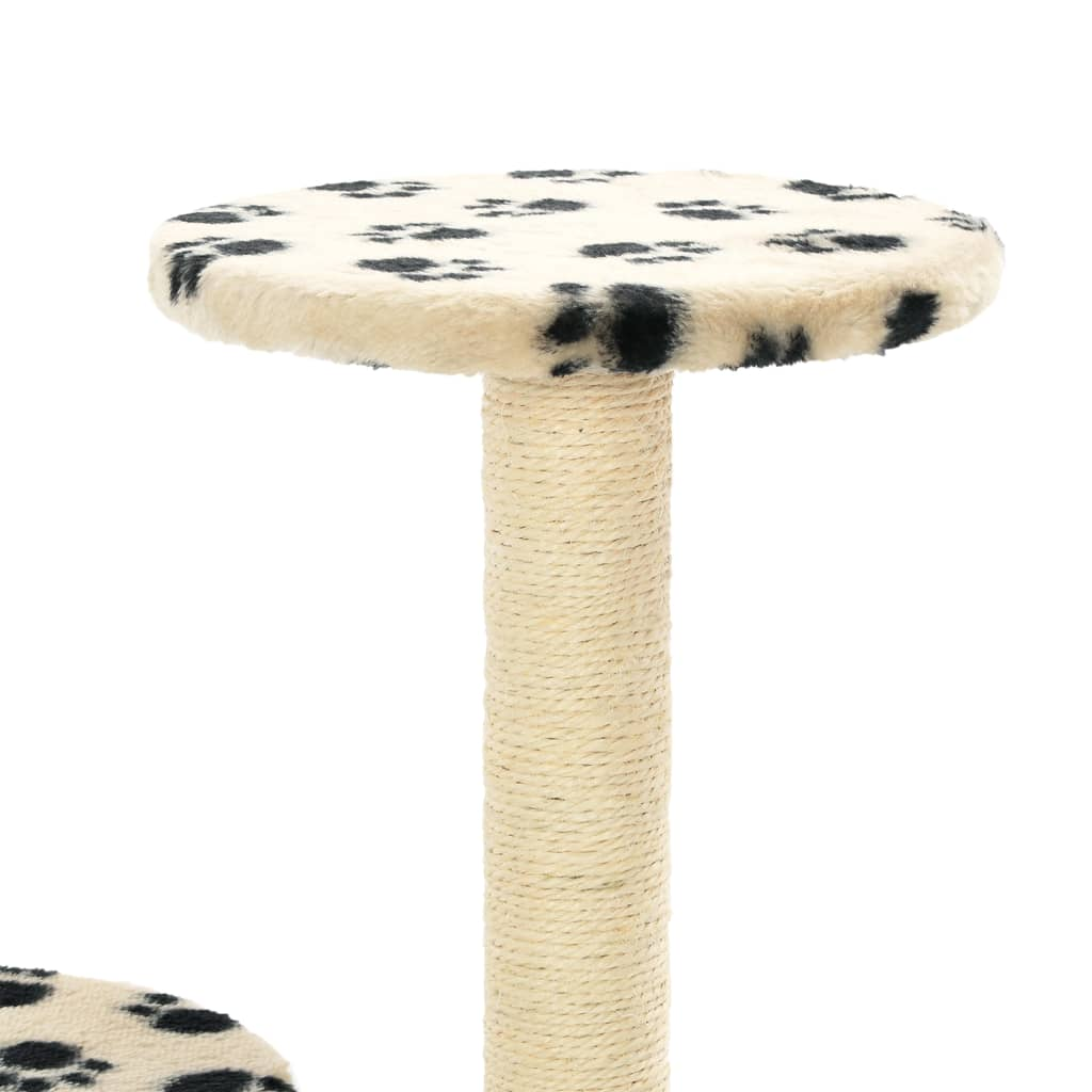 Glamorous Pups : vidaXL Cat Tree Beige with paw prints