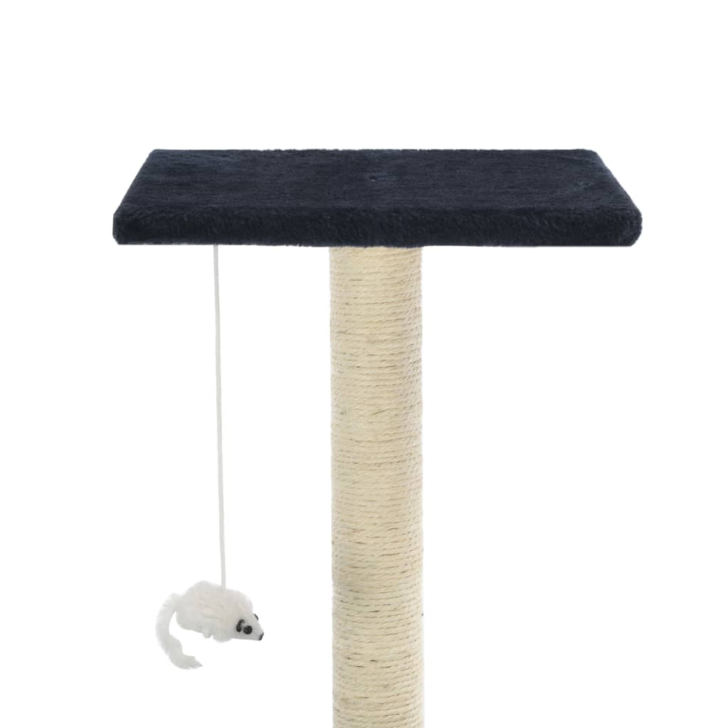 Glamorous Pups : vidaXL Cat Tree Dark Blue Engineered wood, Carton, Plush fabric, Sisal rope