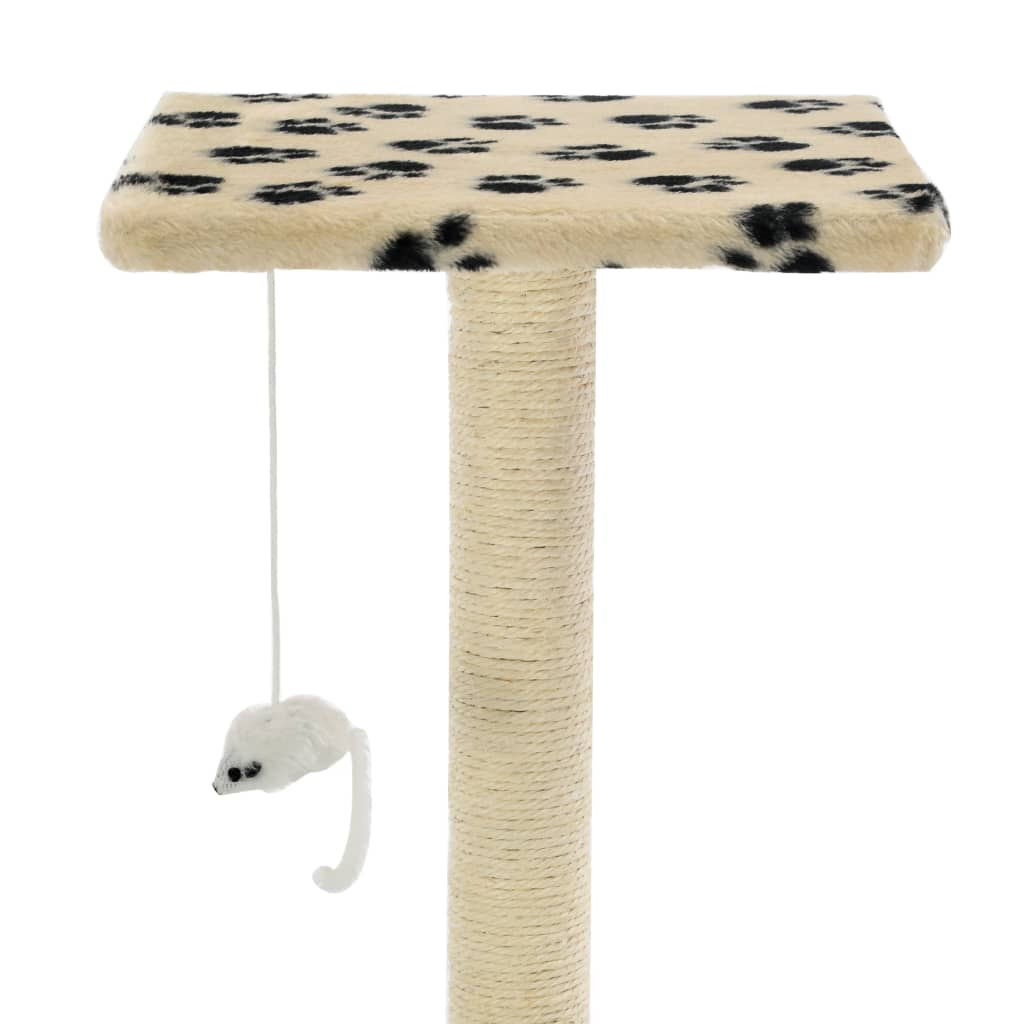 Glamorous Pups : vidaXL Cat Tree Beige with paw prints