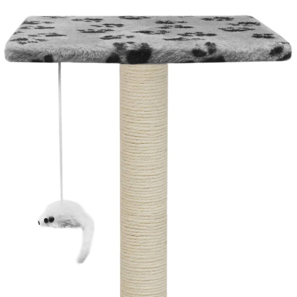 Glamorous Pups : vidaXL Cat Tree Grey with paw prints