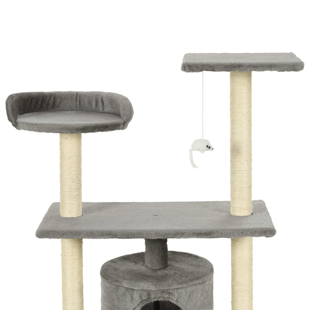 Glamorous Pups : vidaXL Cat Tree Grey Engineered wood Medium Cat Tree Rectangular