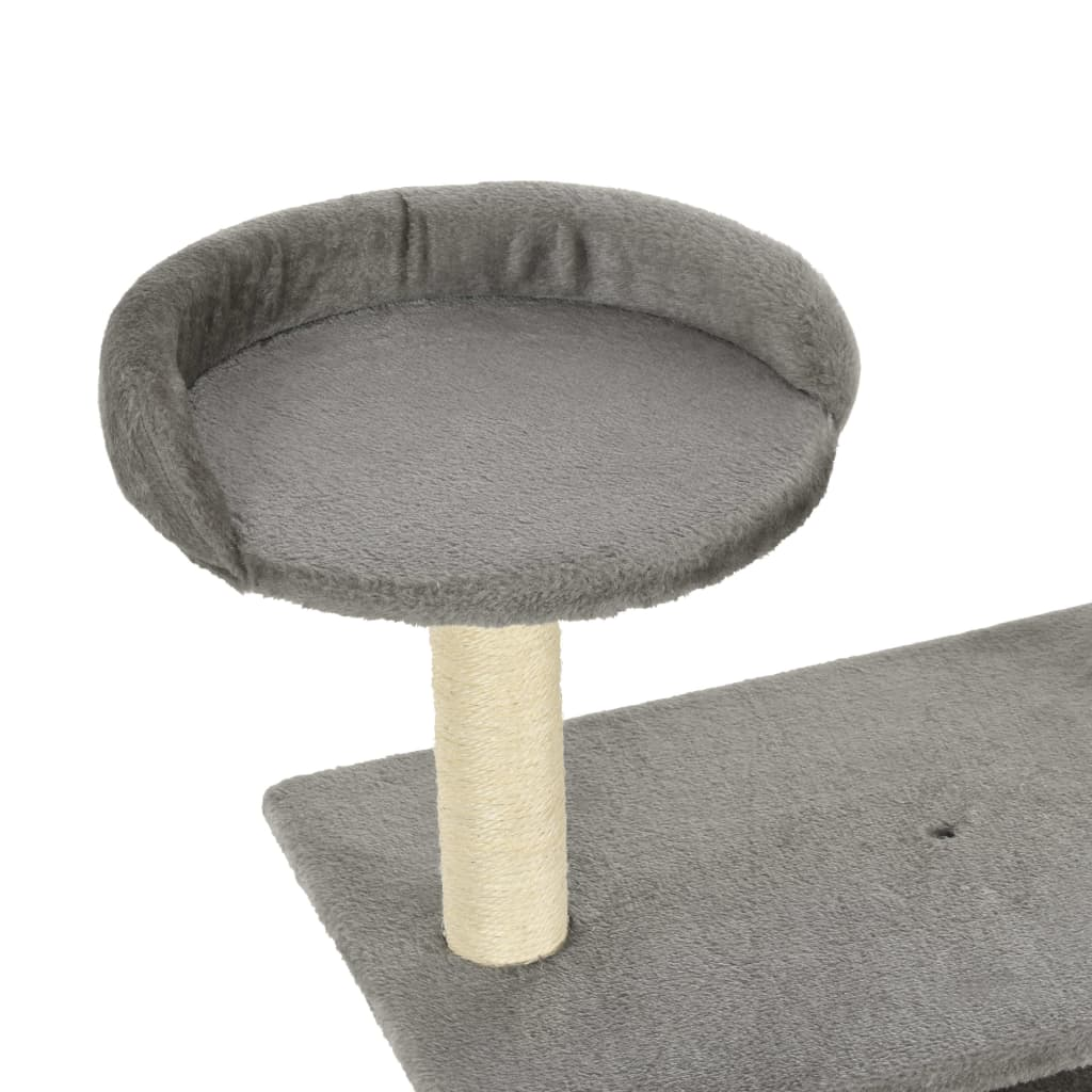 Glamorous Pups : vidaXL Cat Tree Grey Engineered wood Medium Cat Tree Rectangular