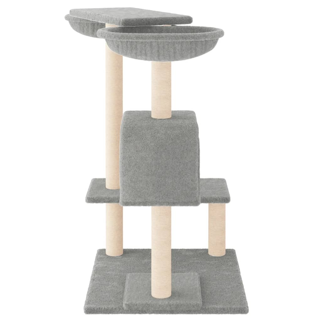 Glamorous Pups : vidaXL Cat Tree Light Grey Engineered Wood 32.3 in Durable Cat Tree