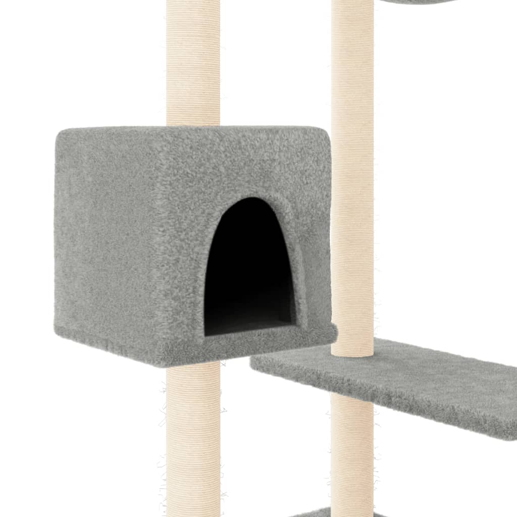 Glamorous Pups : vidaXL Cat Tree Light Grey Engineered Wood 32.3 in Durable Cat Tree