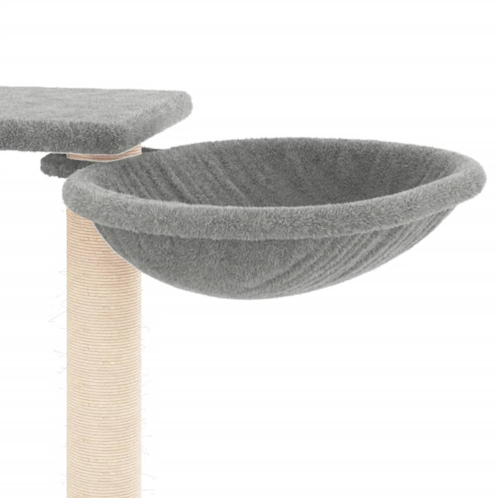 Glamorous Pups : vidaXL Cat Tree Light Grey Engineered Wood 32.3 in Durable Cat Tree