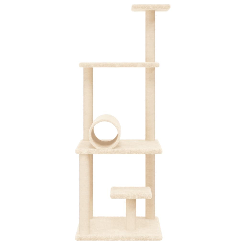 Glamorous Pups : vidaXL Cat Tree Cream Plush, Engineered wood, Sisal Large Durable