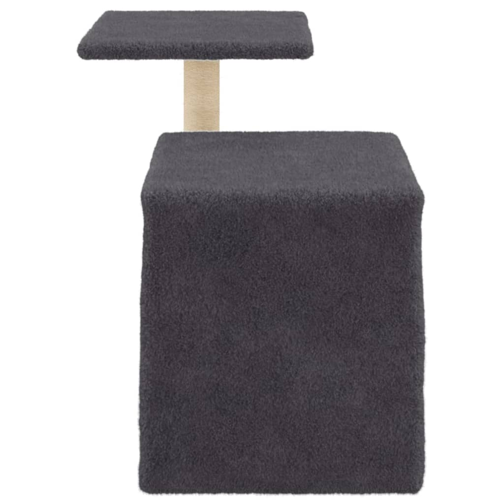 Glamorous Pups : vidaXL Cat Tree Dark Grey Engineered wood, plush, sisal Durable Cat Tree