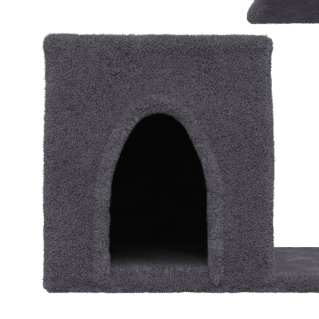 Glamorous Pups : vidaXL Cat Tree Dark Grey Engineered wood, plush, sisal Durable Cat Tree
