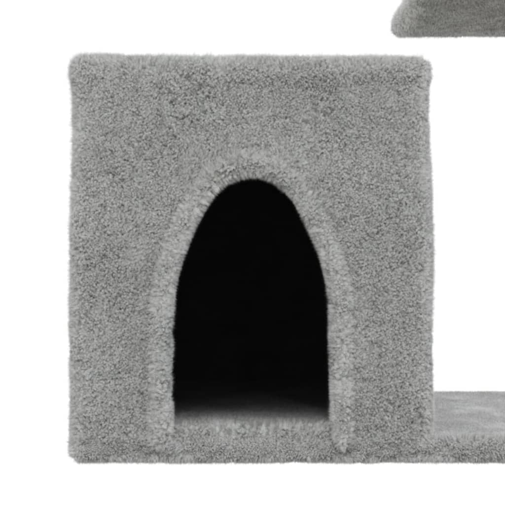 Glamorous Pups : vidaXL Cat Tree Light grey Wood, plush, sisal 19.9 in tall Durable