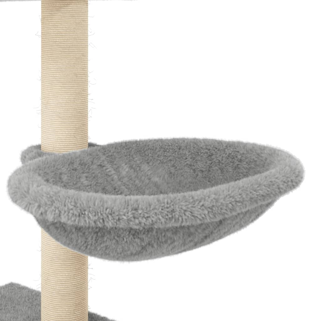 Glamorous Pups : vidaXL Cat Tree Light grey Engineered wood Large