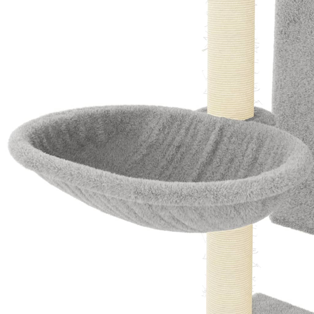 Glamorous Pups : vidaXL Cat Tree Light Grey Engineered Wood 51.4 in Modern Cat Tree