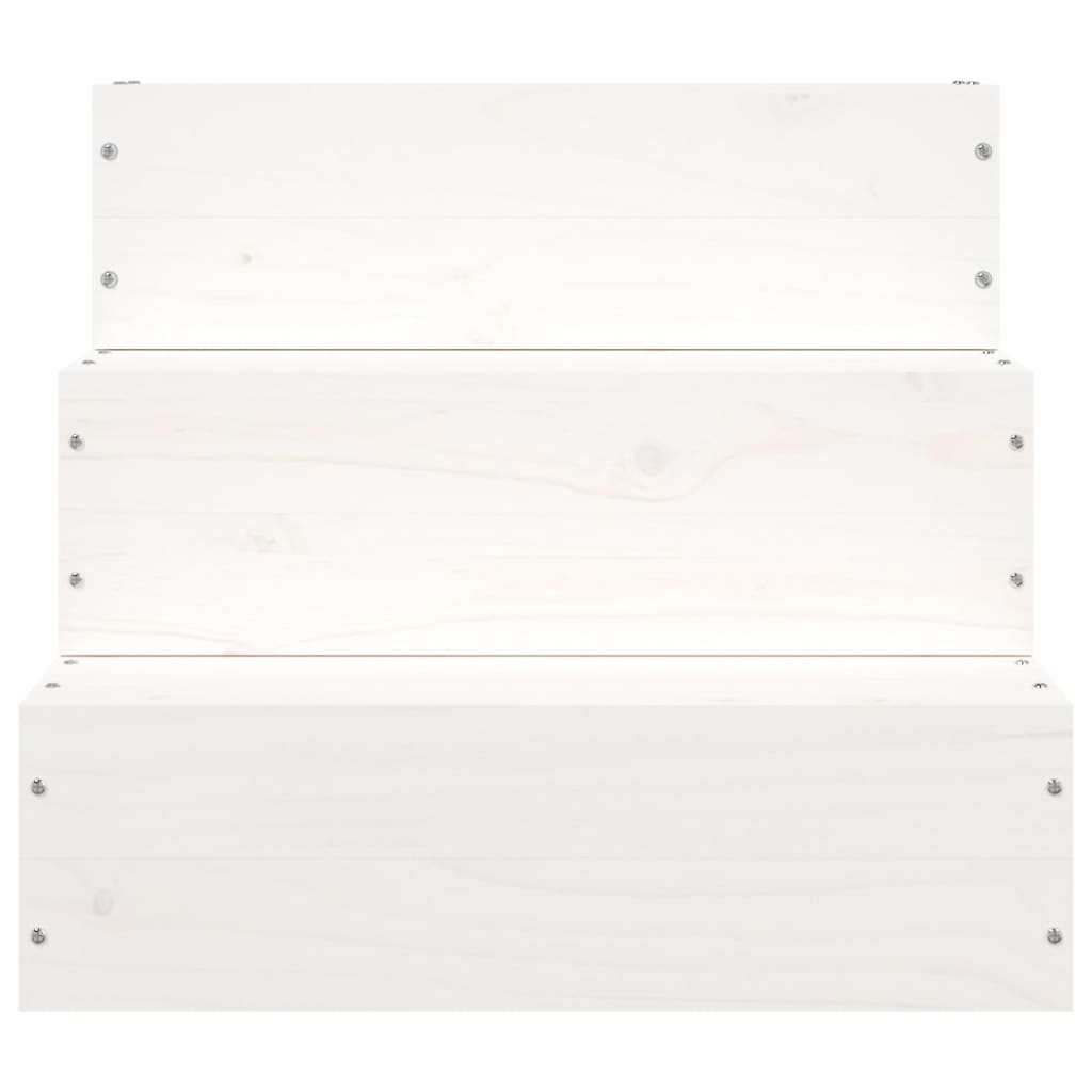 Glamorous Pups : vidaXL Pet Stair White 15.7x14.8x13.8" Solid Wood Pine