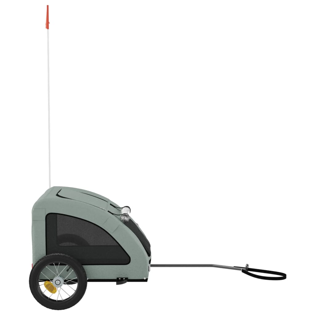 Glamorous Pups : vidaXL Pet Bike Trailer Grey Oxford fabric Fits pets up to 66 lbs