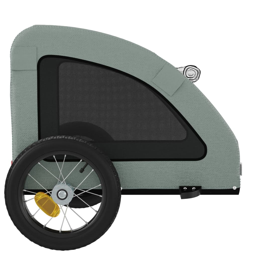 Glamorous Pups : vidaXL Pet Bike Trailer Grey Oxford fabric Fits pets up to 66 lbs