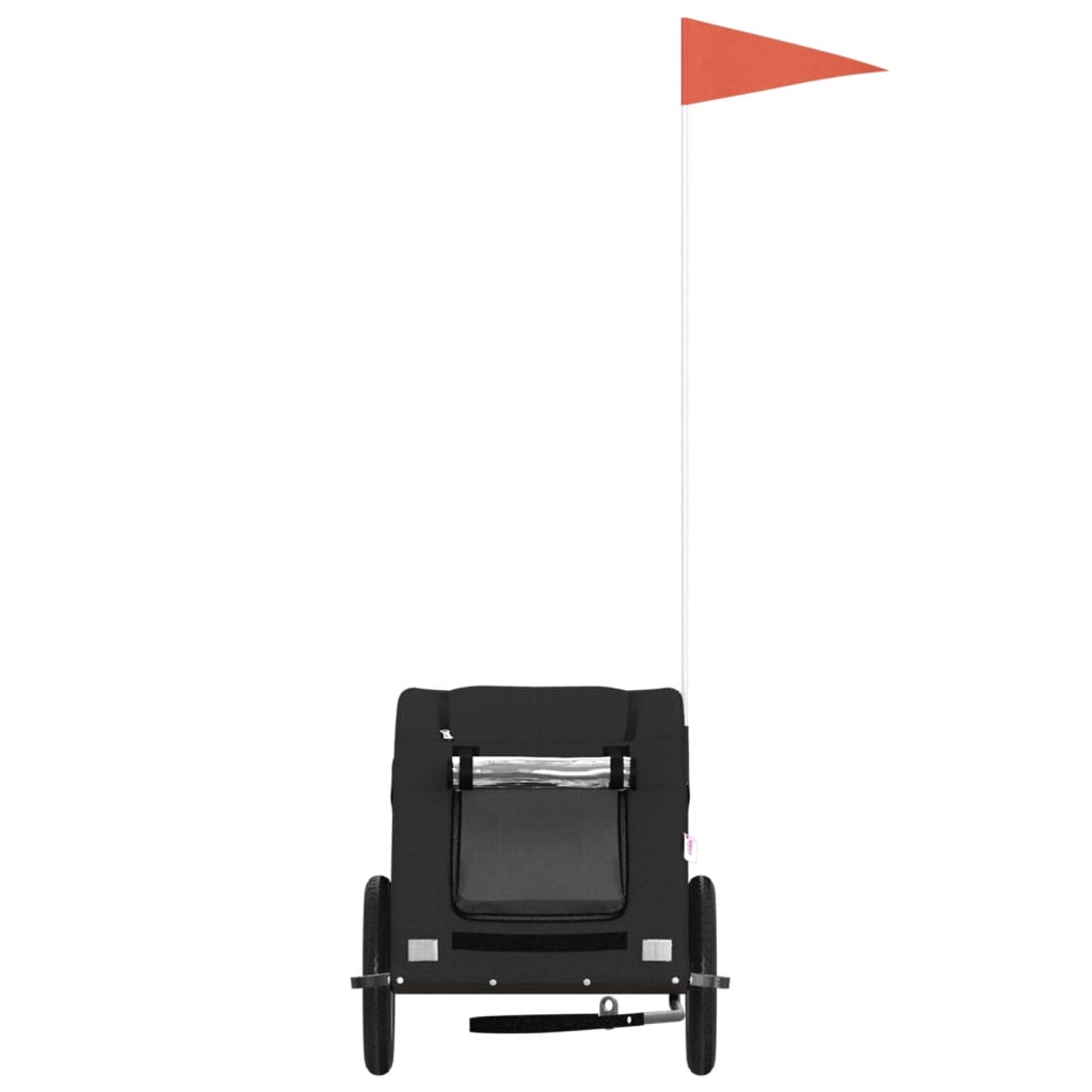 Glamorous Pups : vidaXL Pet Bike Trailer Black Oxford fabric, Iron, PVC Small Durable