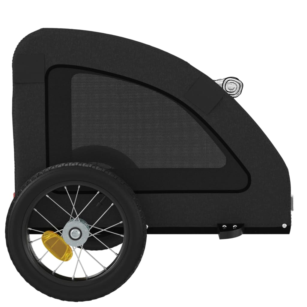 Glamorous Pups : vidaXL Pet Bike Trailer Black Oxford fabric, Iron, PVC Small Durable