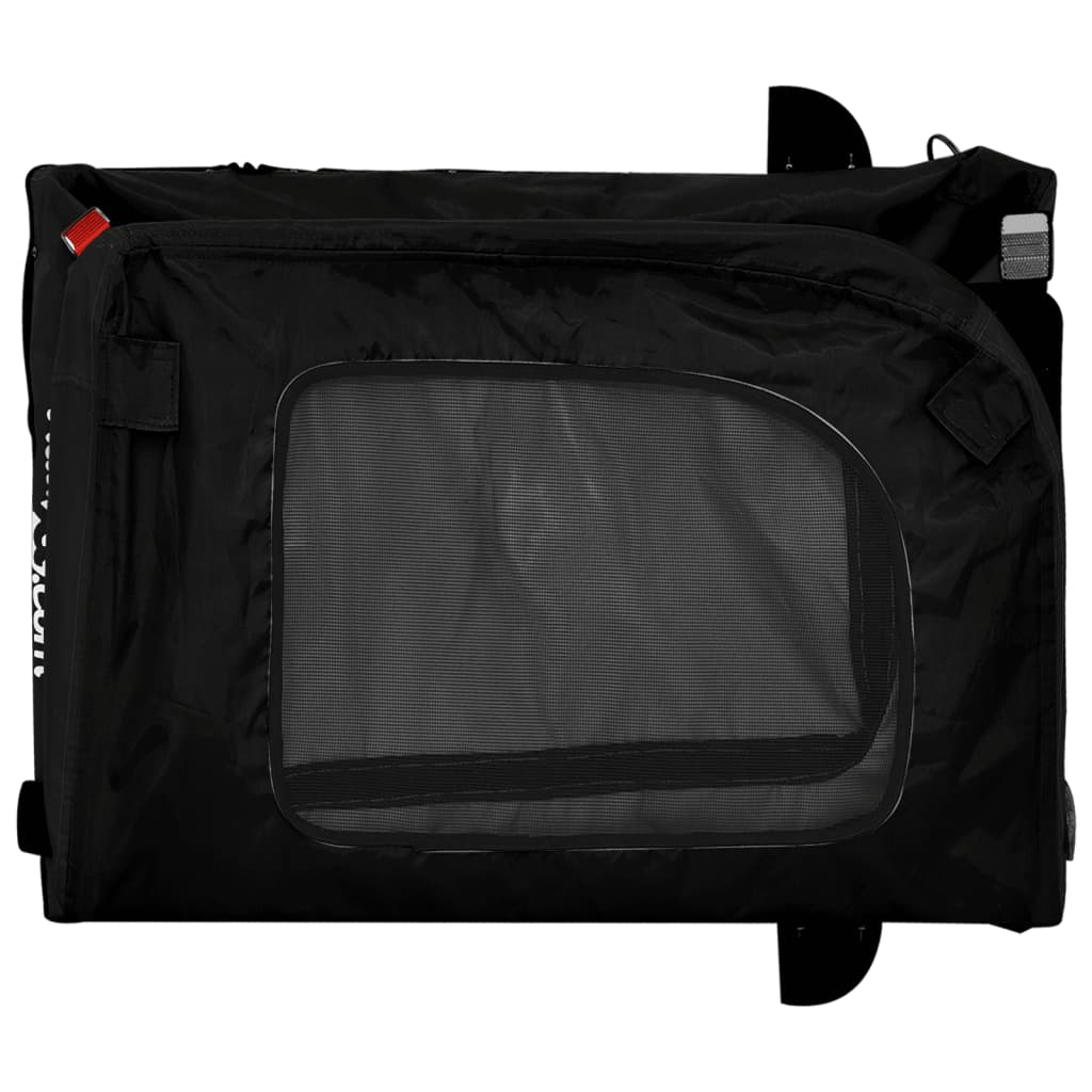 Glamorous Pups : vidaXL Pet Bike Trailer Black Oxford fabric, iron, PVC Small Collapsible