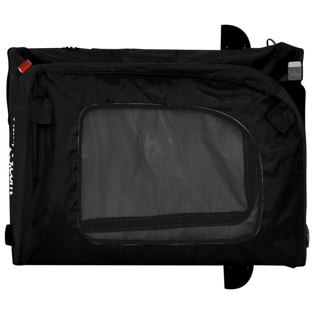 Glamorous Pups : vidaXL Pet Bike Trailer Black Oxford Fabric, Iron Compact Durable