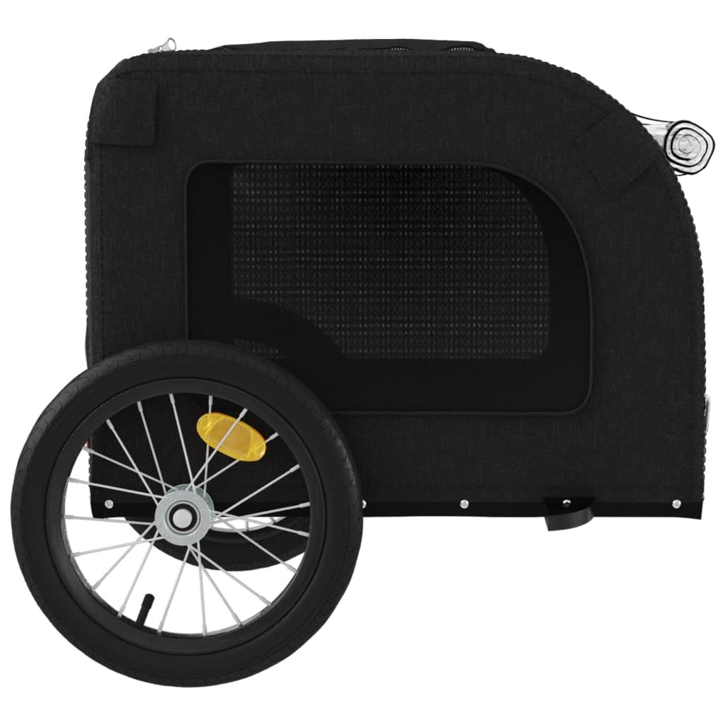 Glamorous Pups : vidaXL Pet Bike Trailer Black Oxford fabric, iron, PVC Medium Durable