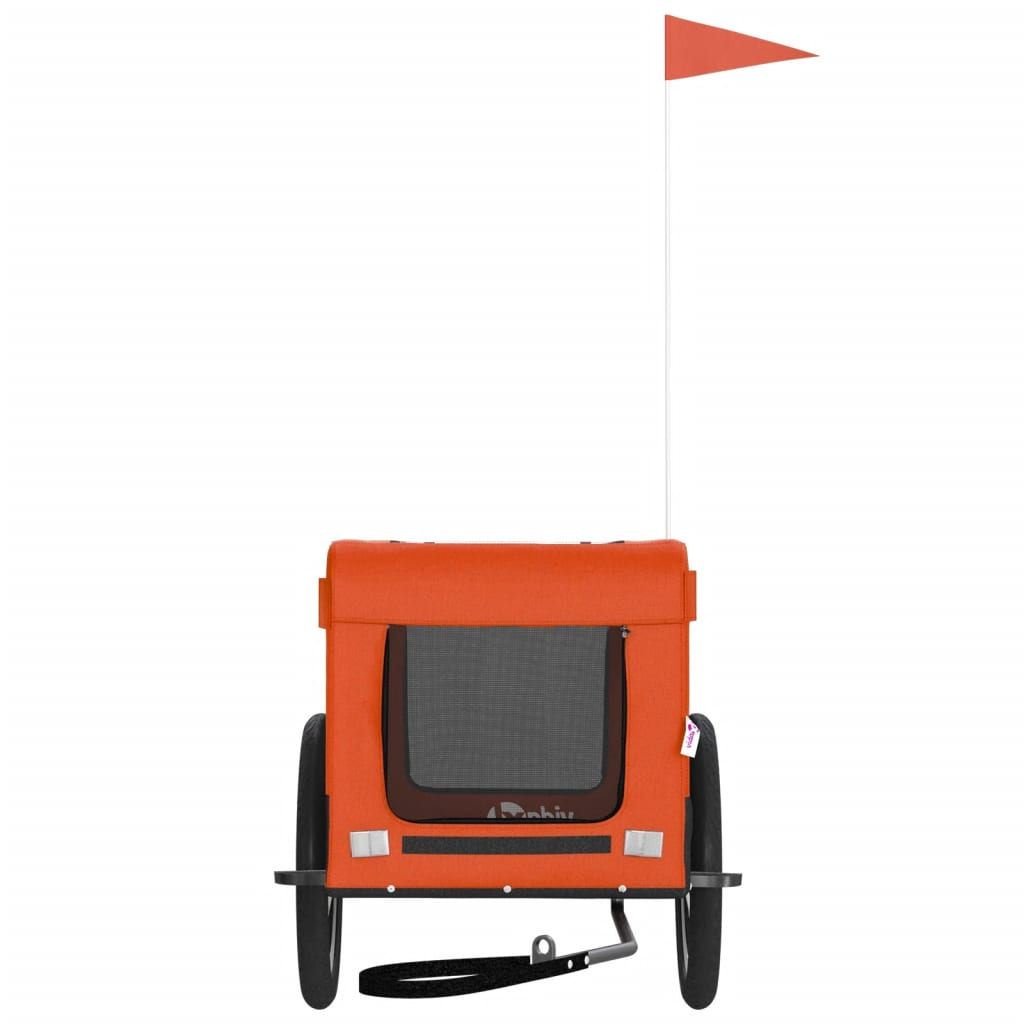 Glamorous Pups : vidaXL Pet Bike Trailer Orange and Black Oxford fabric and iron Durable