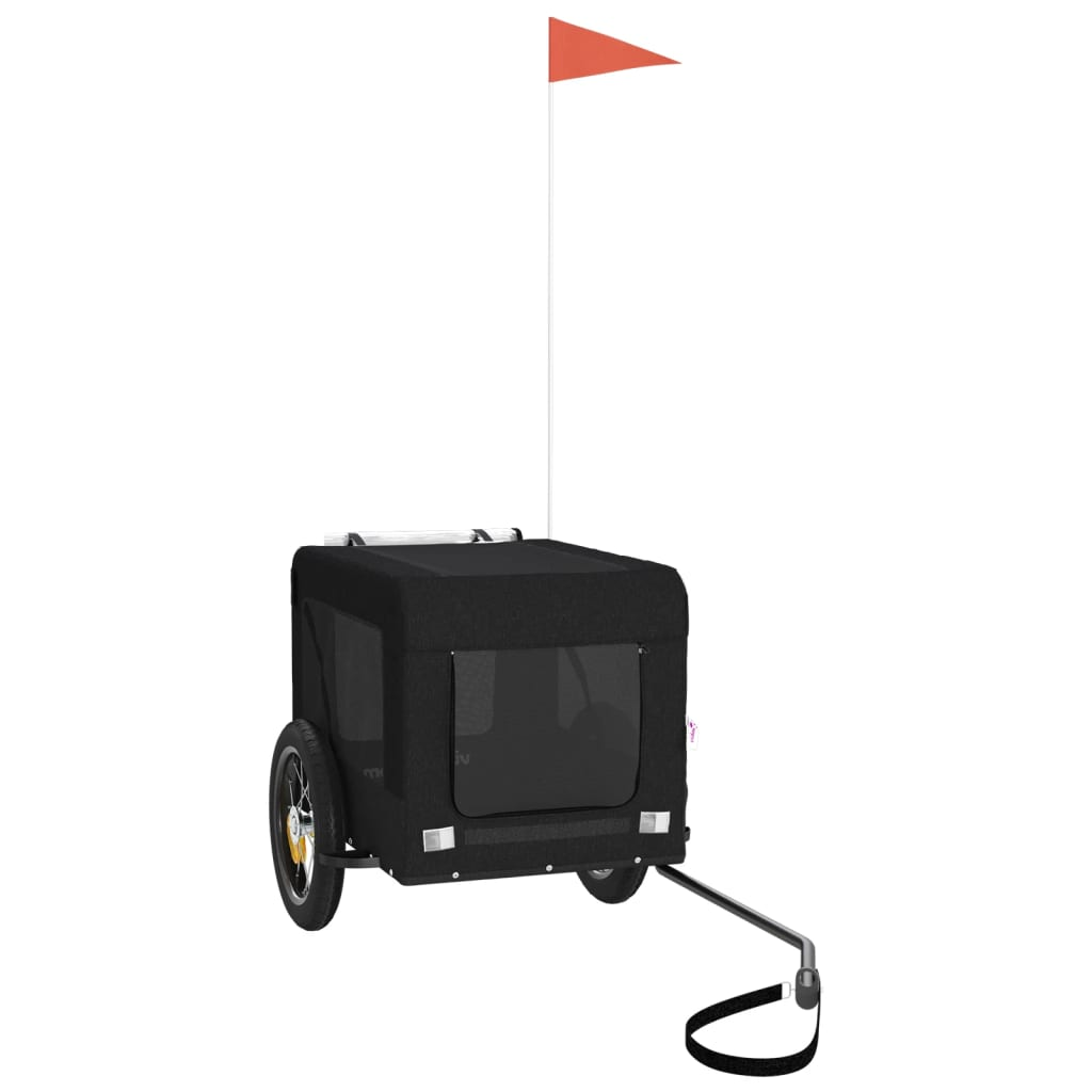 Glamorous Pups : vidaXL Pet Bike Trailer Black Oxford fabric, Iron, PVC