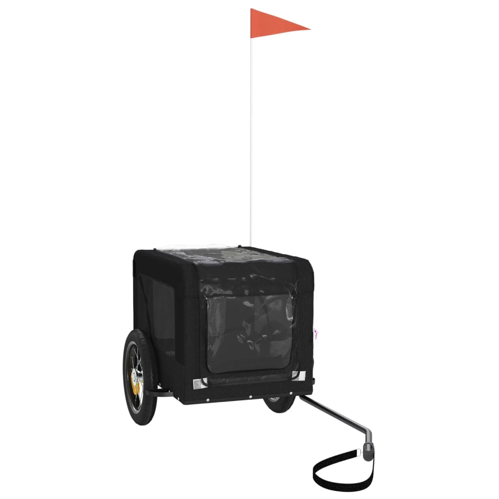 Glamorous Pups : vidaXL Pet Bike Trailer Black Oxford fabric, Iron, PVC