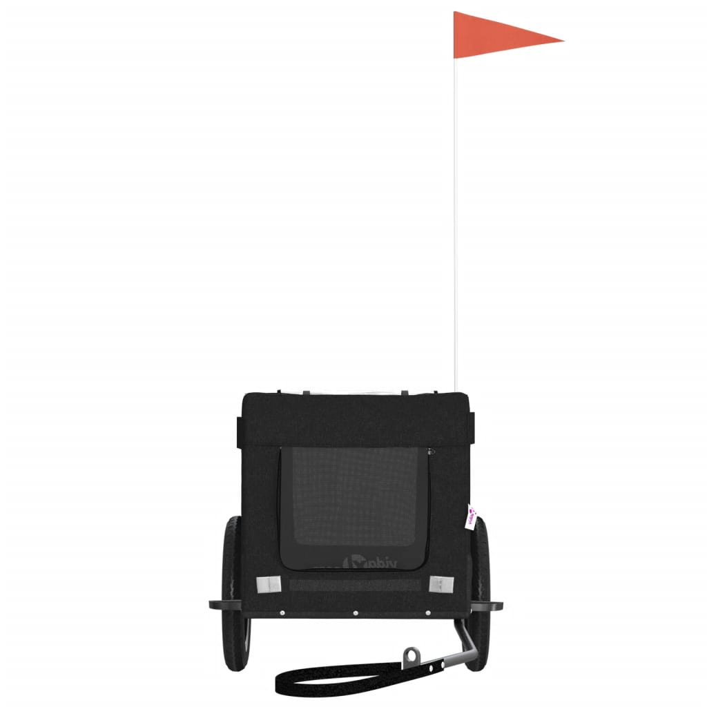 Glamorous Pups : vidaXL Pet Bike Trailer Black Oxford fabric, Iron, PVC