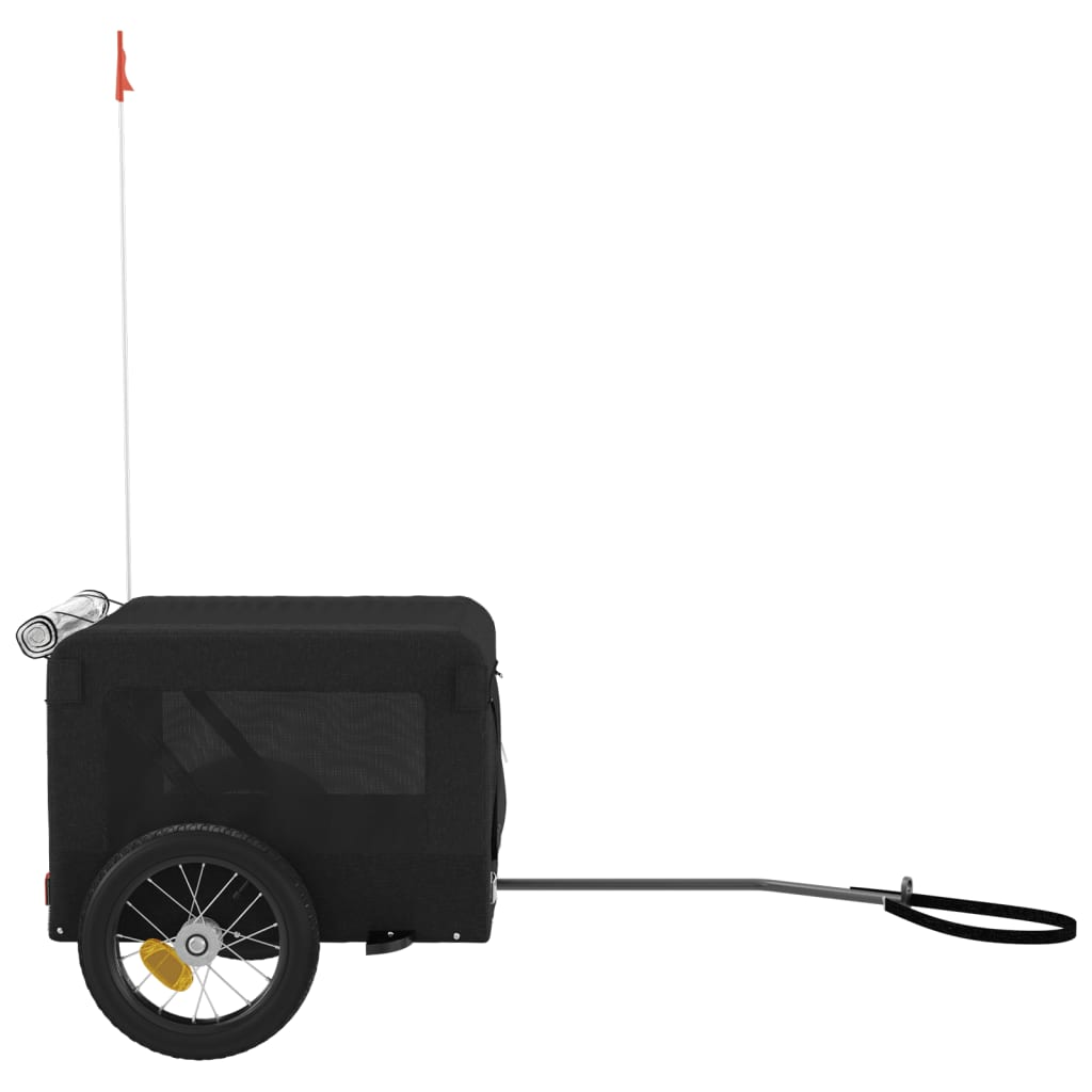Glamorous Pups : vidaXL Pet Bike Trailer Black Oxford fabric, Iron, PVC